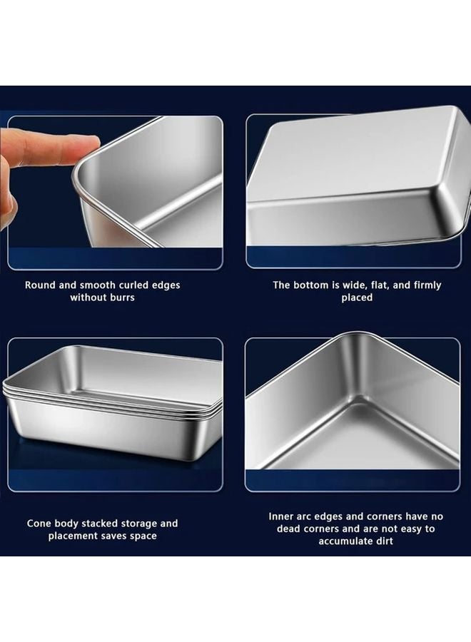 6 Pack Stainless Steel Stackable Salad Bowls With Lids For Food Storage - Image 4